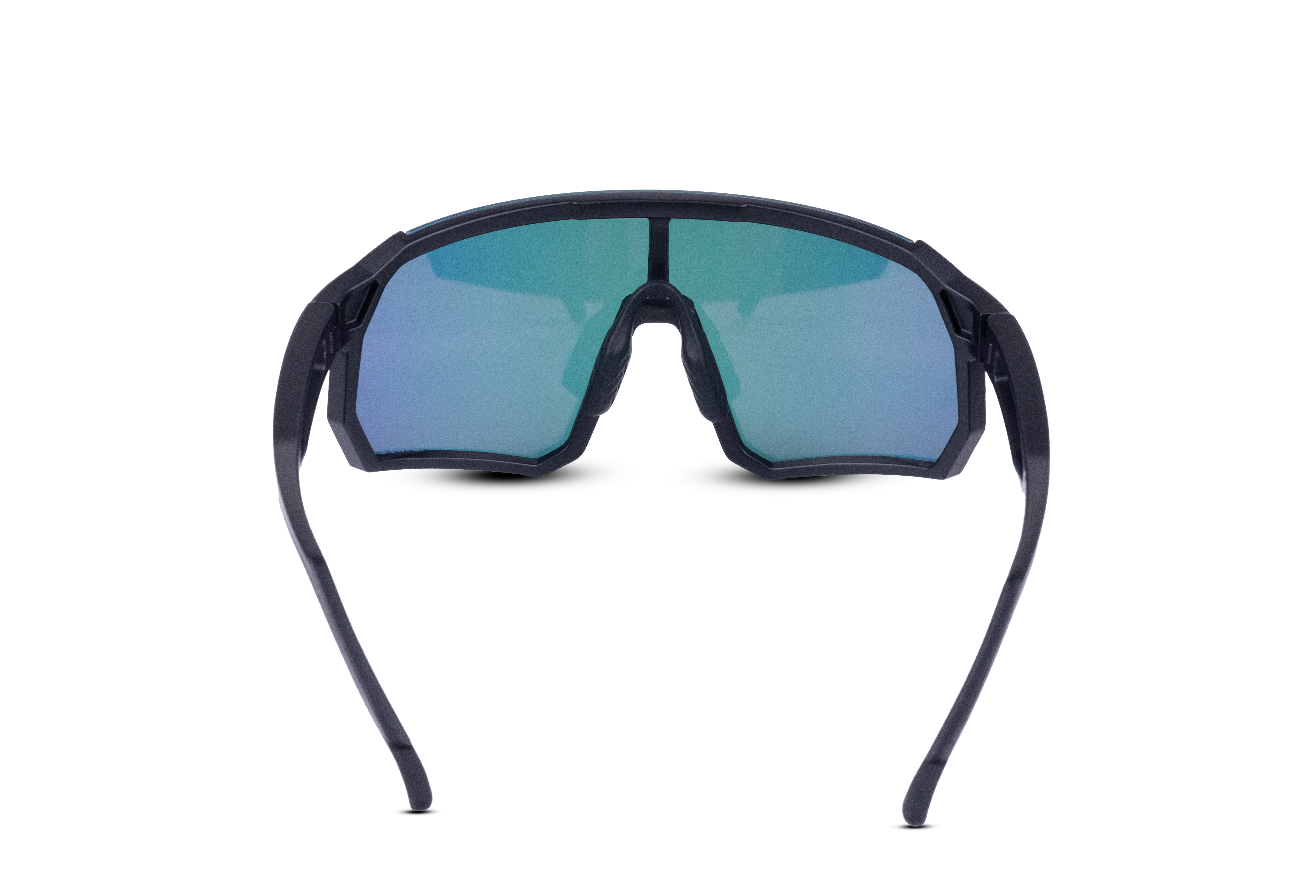 Ochelari de soare Flexion model unisex, cu lentilă neagră , stil urban modern si suport de nas de silicon reglabil