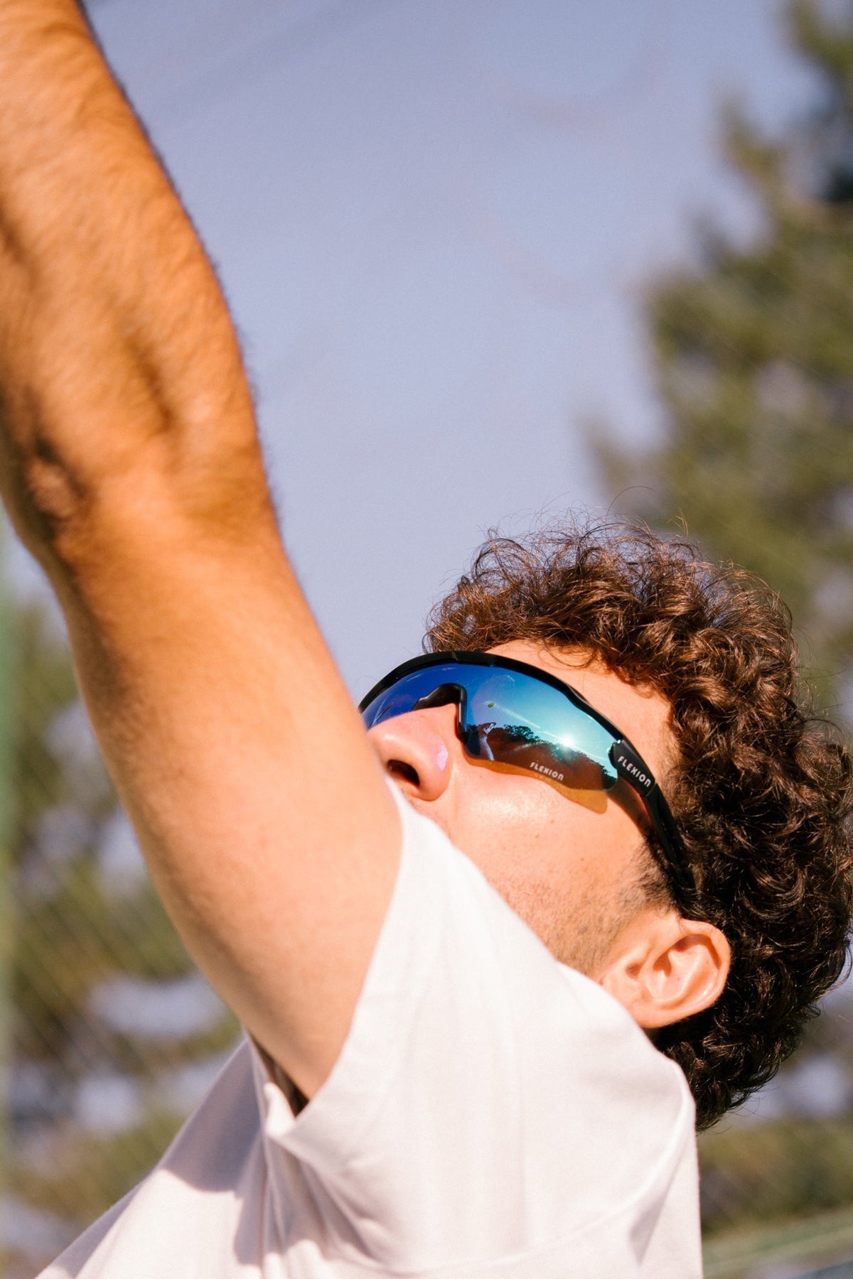 Ochelari de sport Flexion cu lentilă oglindă, curățați cu lavetă din microfibră