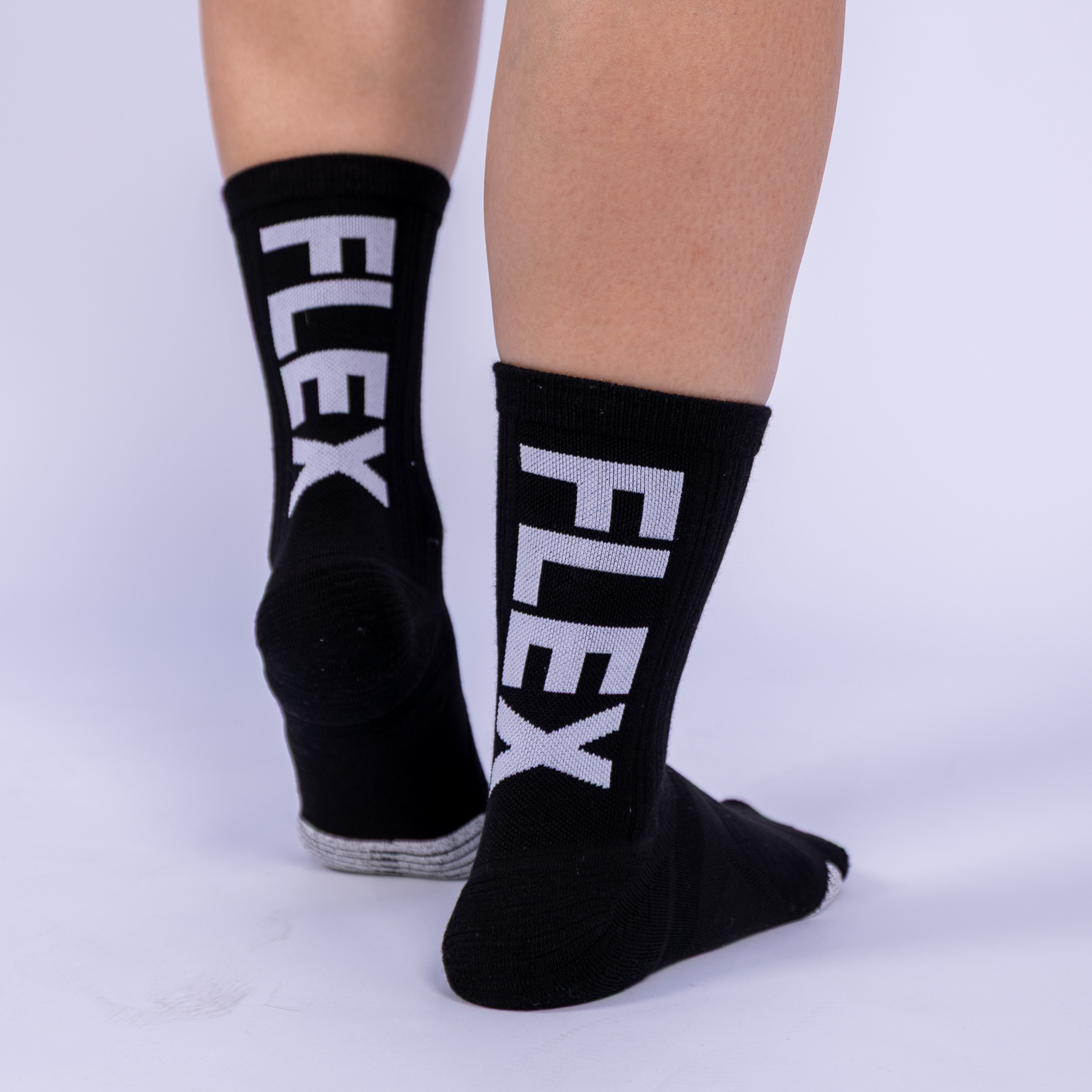 Șosete de compresie Flexion FLEX Coolmax® - Negru & Alb Arctic