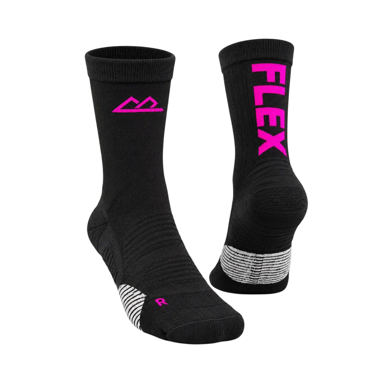 Șosete de compresie Flexion FLEX Coolmax® Negru & Roz Electric