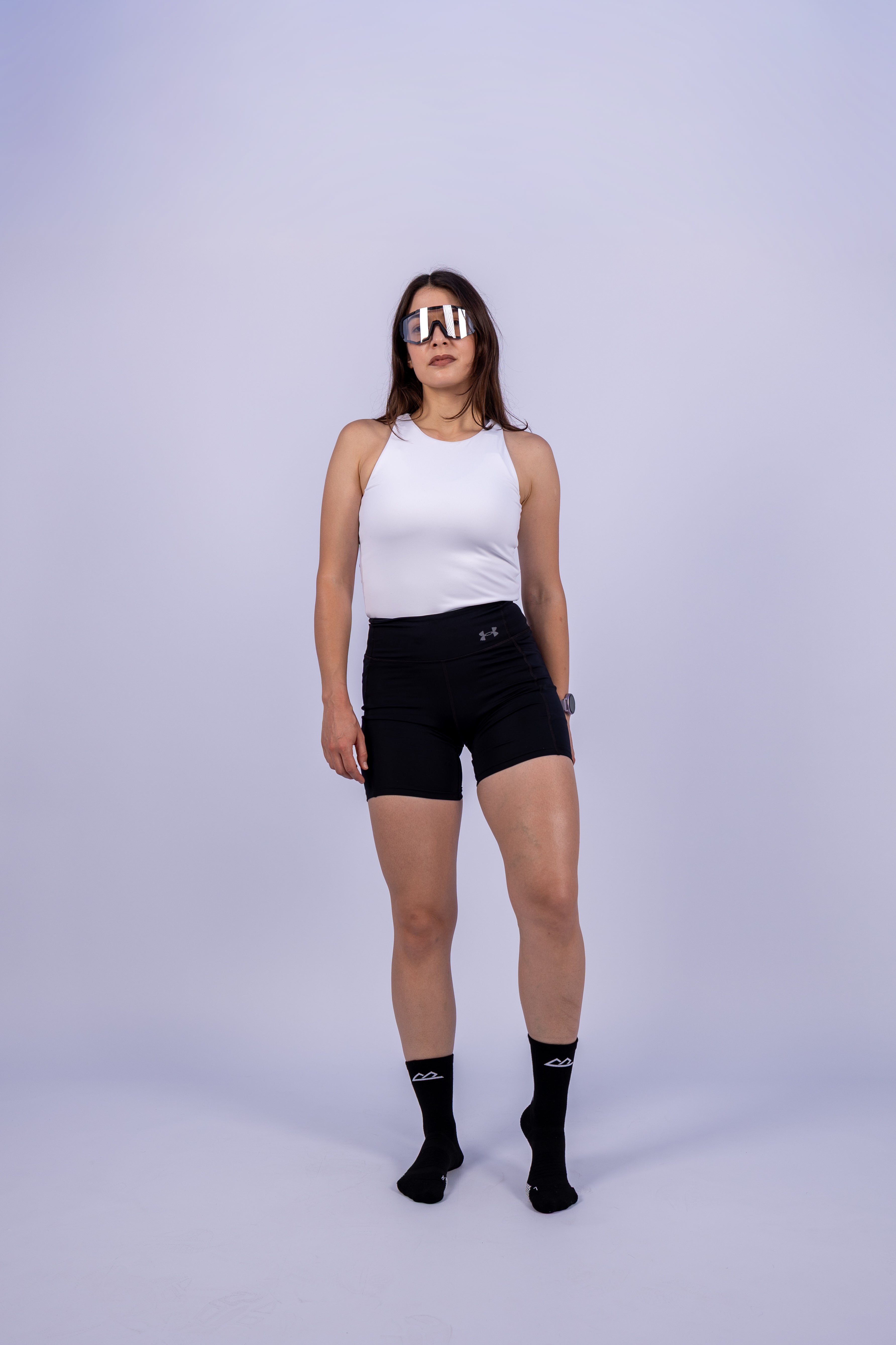 Șosete de compresie Flexion FLEX Coolmax® - Negru & Alb Arctic
