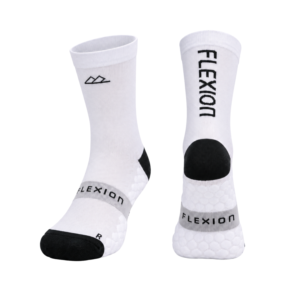 Șosete de compresie Flexion PULSE 3D·Dots - Alb Arctic