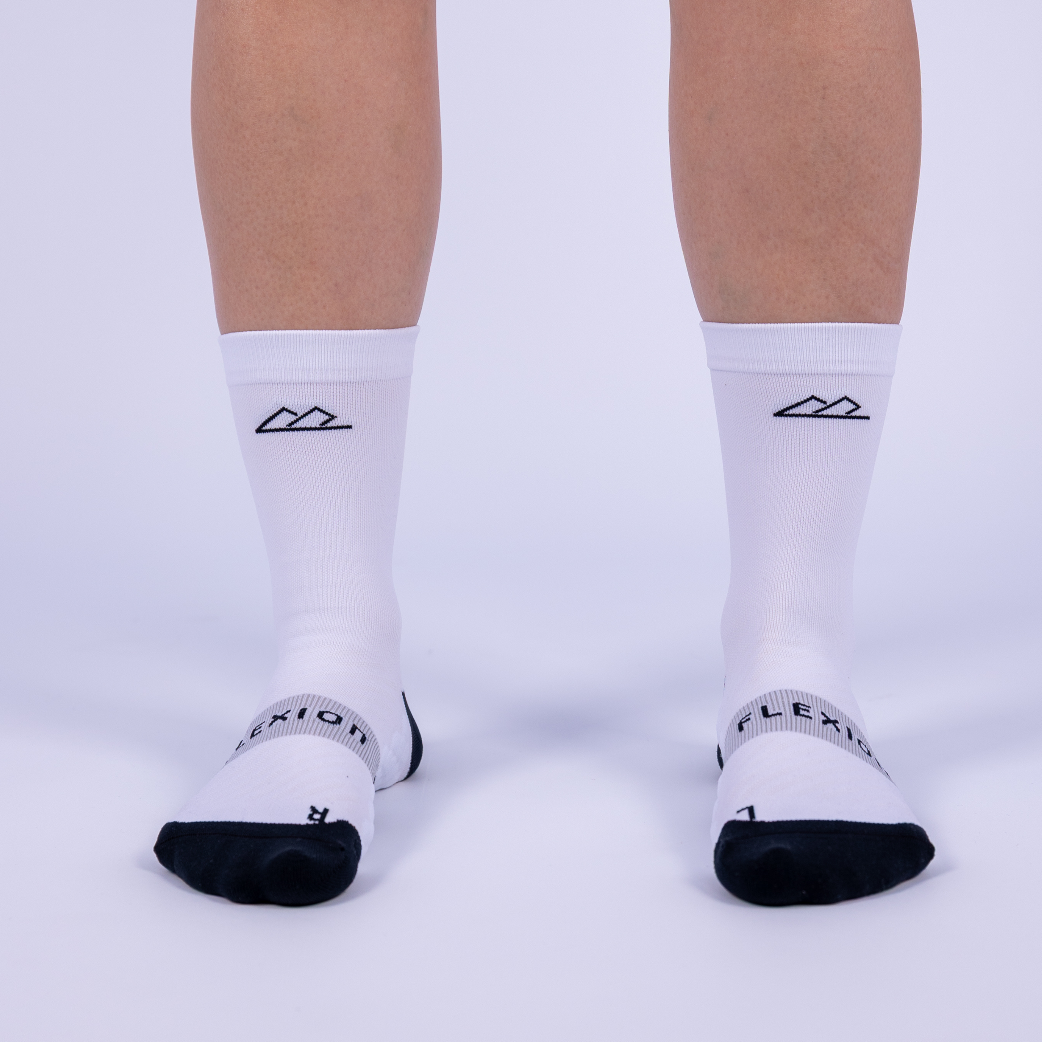 Șosete de compresie Flexion PULSE 3D·Dots - Alb Arctic