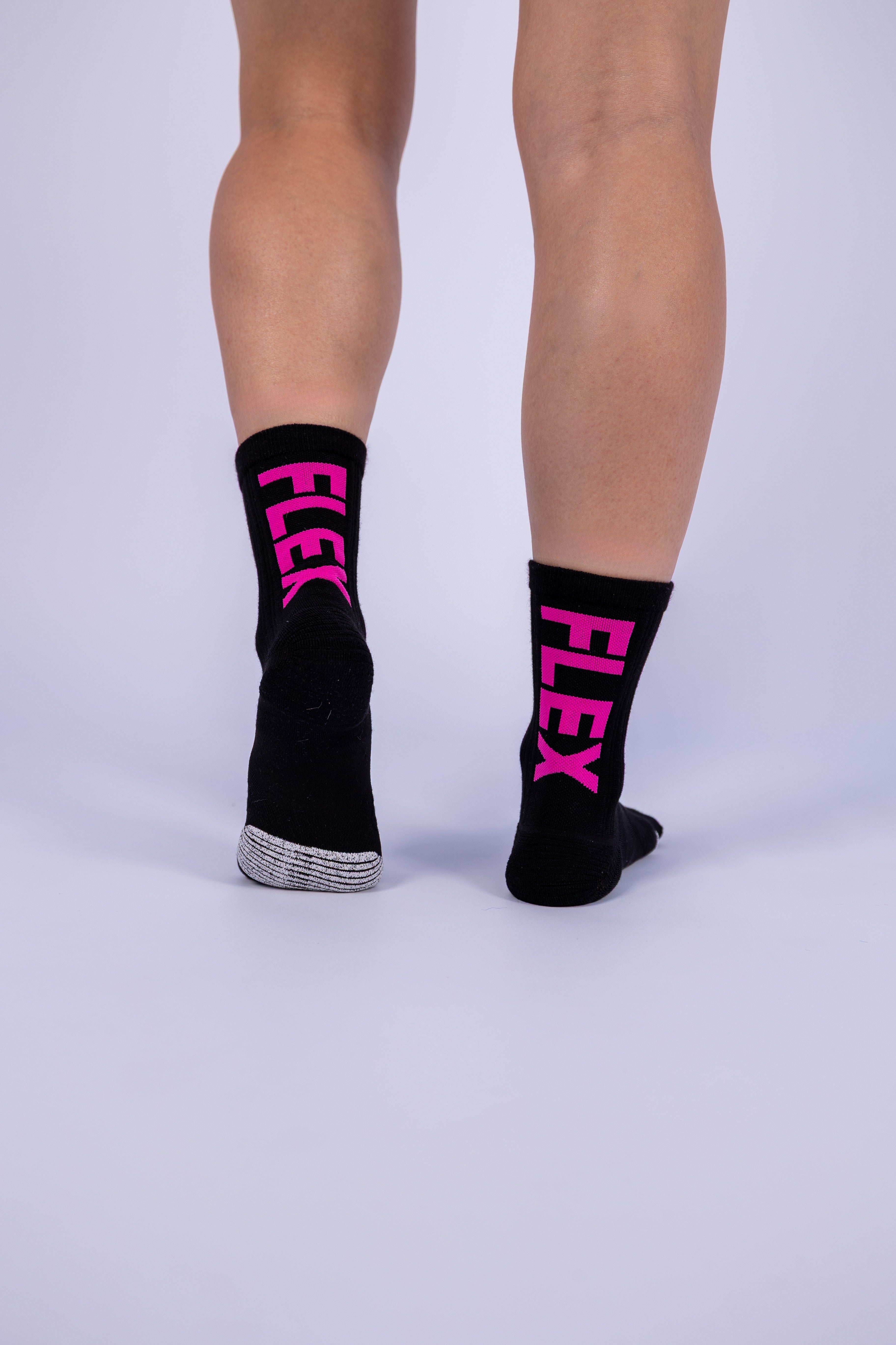 Șosete de compresie Flexion FLEX Coolmax® - Negru & Roz Electric