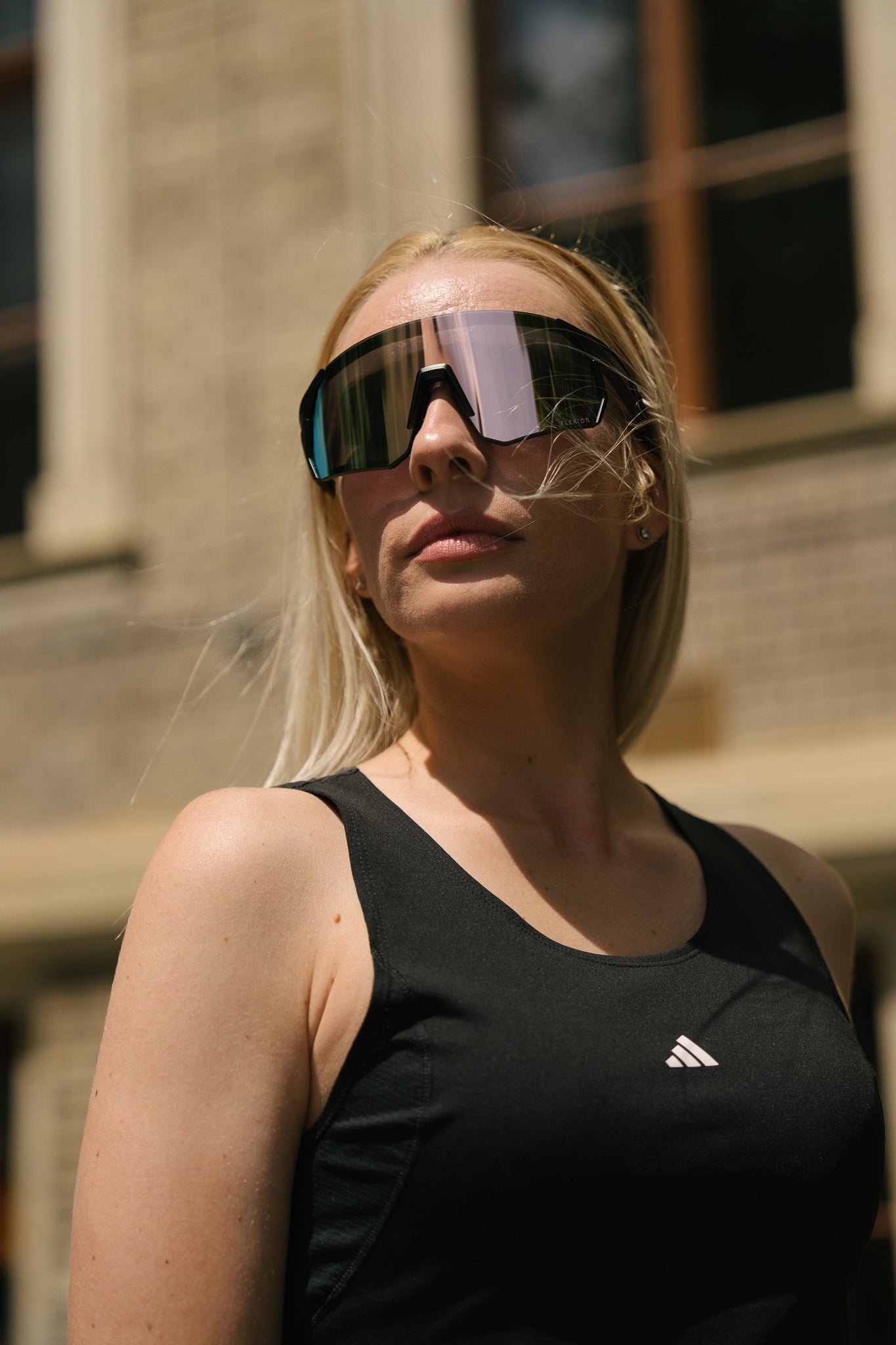 Ochelari de soare sport anti-aburire Flexion Sakura cu lentilă roz